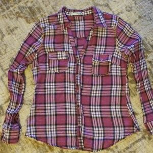 Maurice's plaid button up shirt